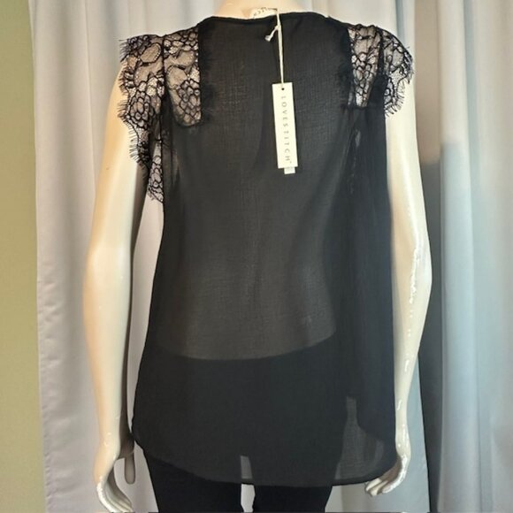 Lovestitch Black Lace See Through Blouse – Size S - Picture 3 of 6